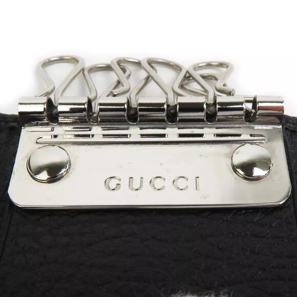 GUCCI GG canvas Key Case Black Canvas/Silvertone - Picture 5 of 8
